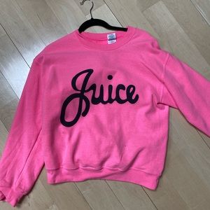 Neon pink Juice crewneck